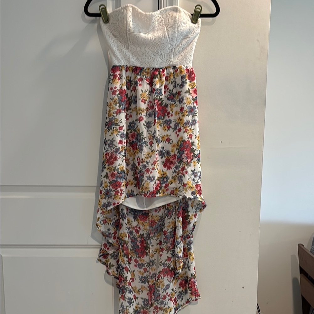 Wet Seal Floral Strapless Dress